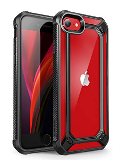 Funda iPhone SE  8 negro con rojo